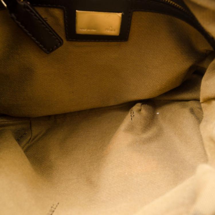 Pre Owned Fendi Zucca Chef Chain Hobo Bag 