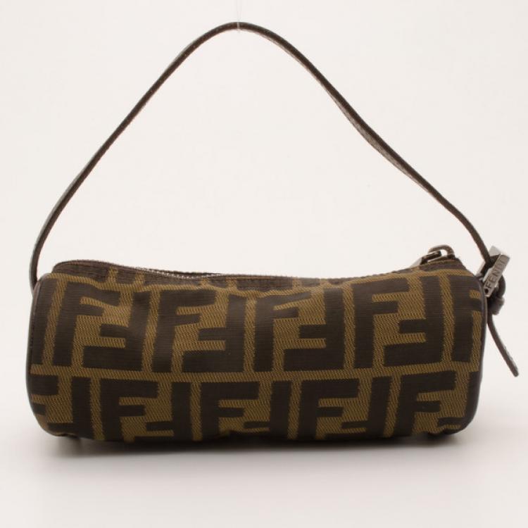 Pre Owned Fendi Zucca Mini Barrel Bag