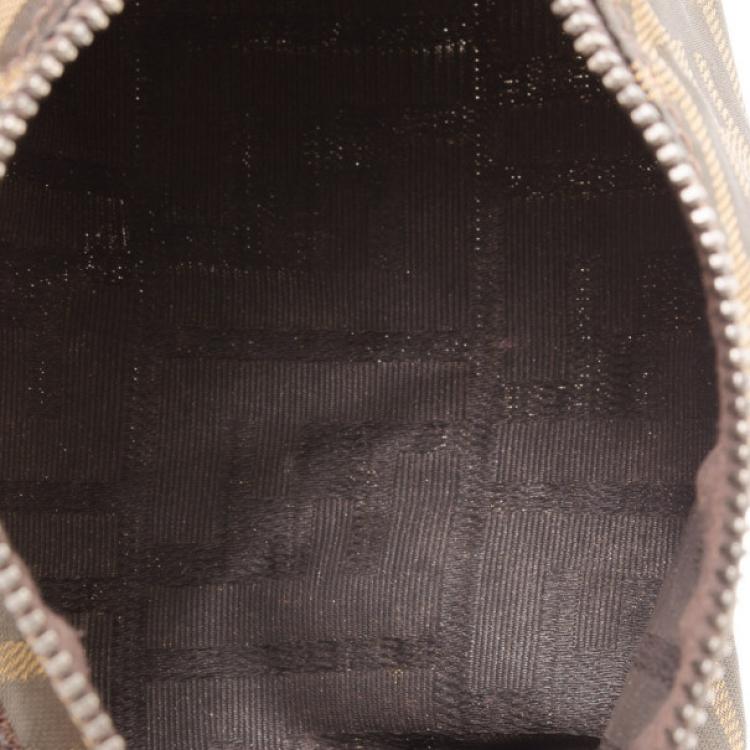 Pre Owned Fendi Zucca Mini Barrel Bag