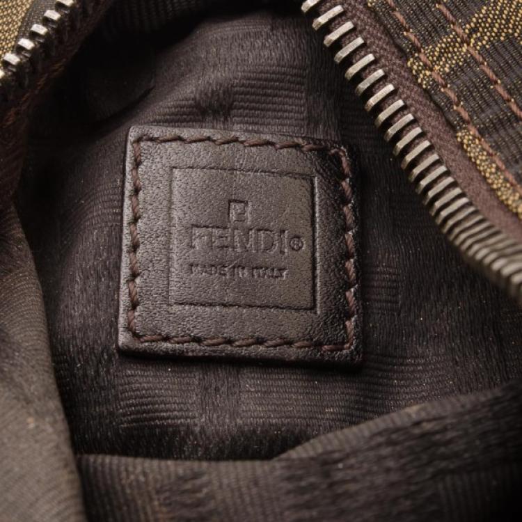 Pre Owned Fendi Zucca Mini Barrel Bag