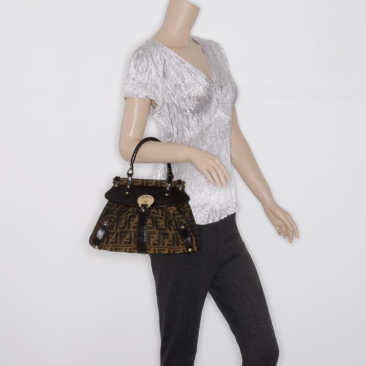 Pre Owned Fendi Zucca Magic Small Satchel Handbag 
