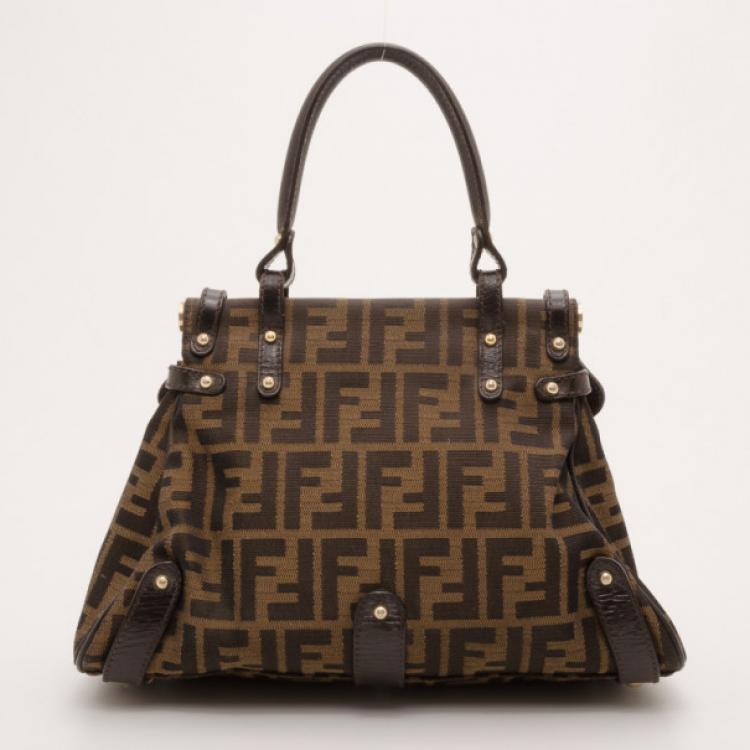 Pre Owned Fendi Zucca Magic Small Satchel Handbag 