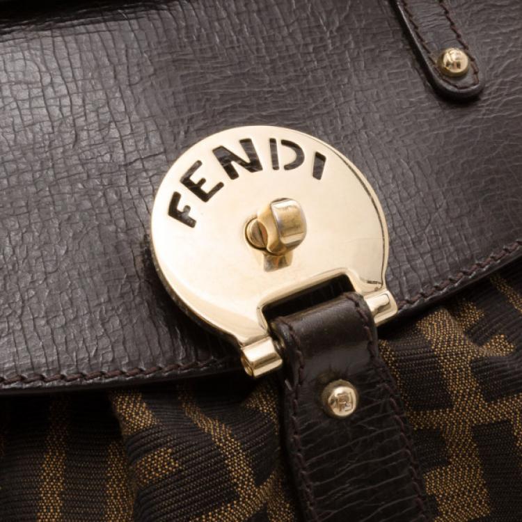 Pre Owned Fendi Zucca Magic Small Satchel Handbag 