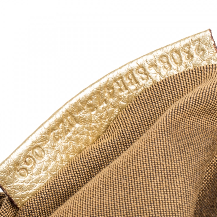 Pre Owned Fendi Brown Zucca Canvas And Leather Zucca Chef Chain Hobo Bag