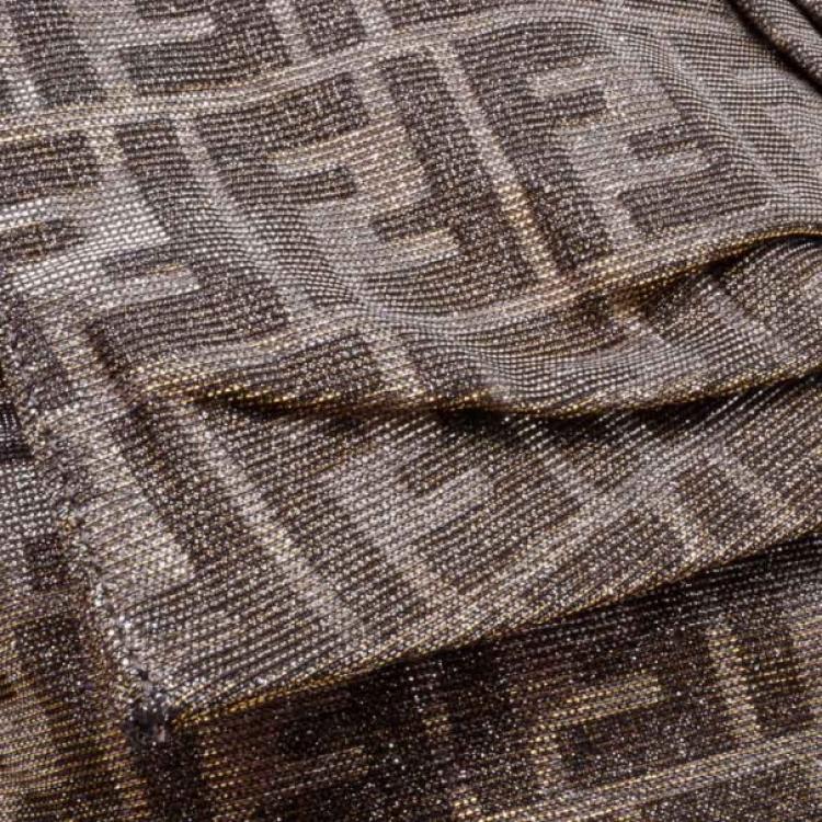 Pre Owned Fendi Glitter Zucca Baguette Handbag