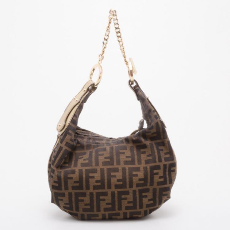 Pre Owned Fendi Zucca Chef Chain Link Hobo