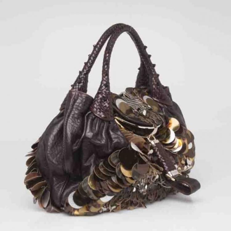 Pre Owned Fendi Limited Edition Large Sequin Spy Bag