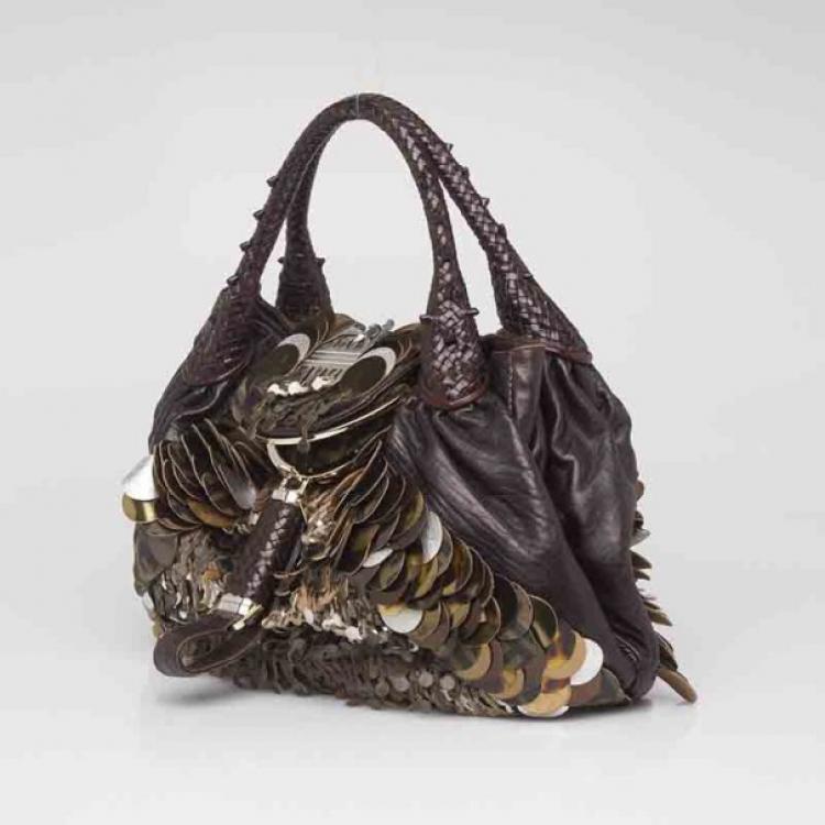 Pre Owned Fendi Limited Edition Large Sequin Spy Bag