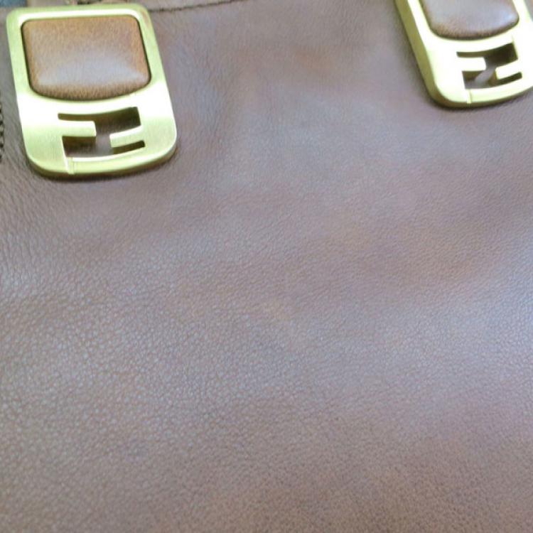 Pre Owned Fendi Tri-Color Leather Chameleon Boston Bag