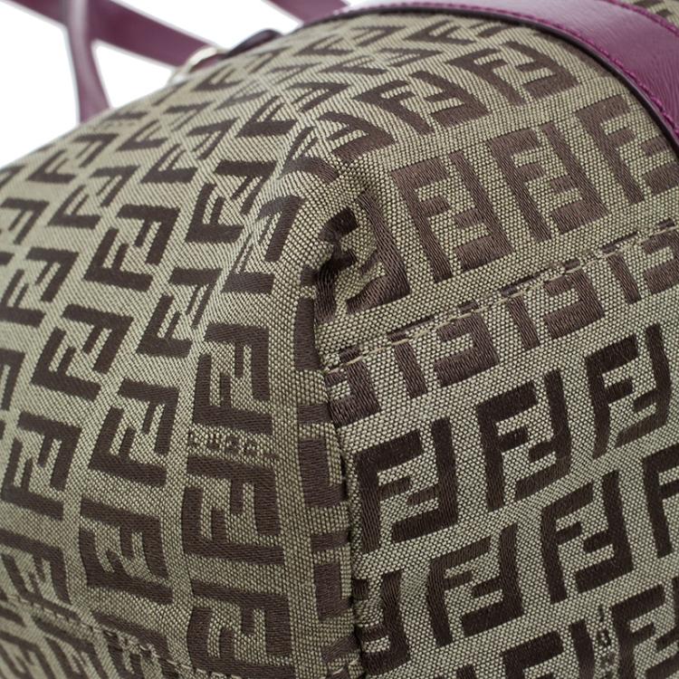 Pre Owned Fendi Beige Zucchino Canvas Superstar Shopping Tote