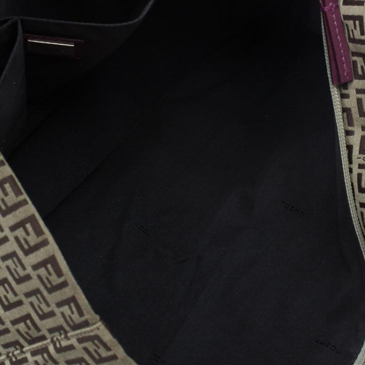 Pre Owned Fendi Beige Zucchino Canvas Superstar Shopping Tote