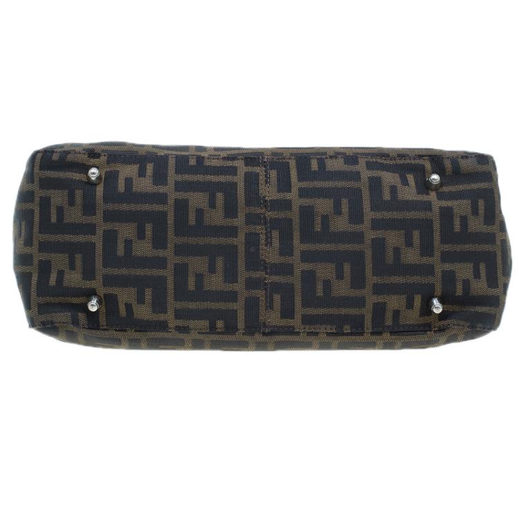 Pre Owned Fendi Tobacco Zucca Small Tote Bag