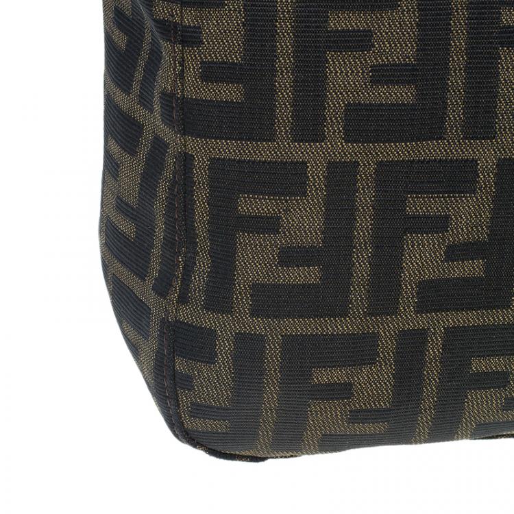 Pre Owned Fendi Tobacco Zucca Small Tote Bag
