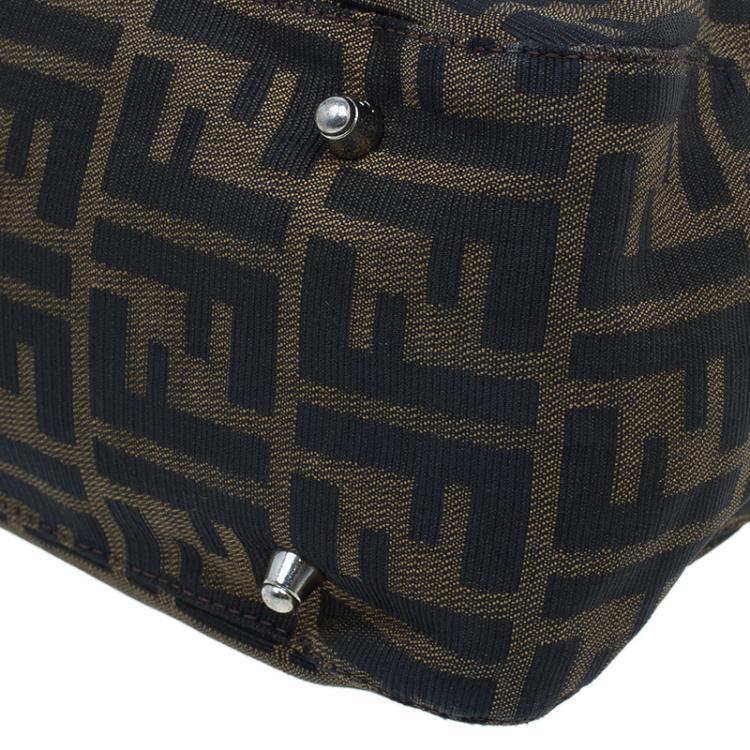 Pre Owned Fendi Tobacco Zucca Small Tote Bag