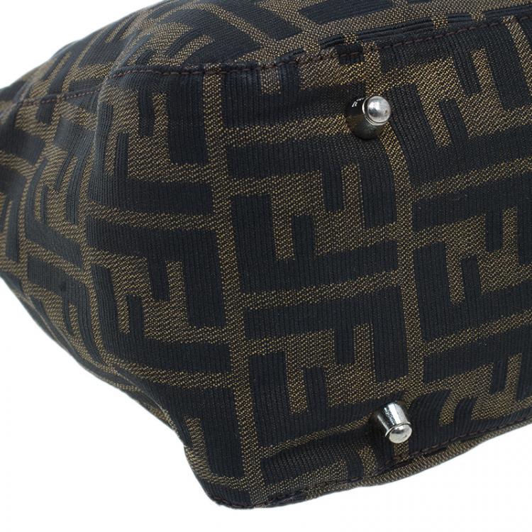 Pre Owned Fendi Tobacco Zucca Small Tote Bag