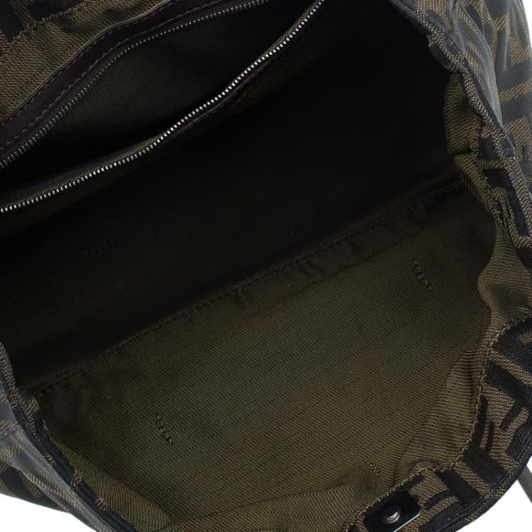 Pre Owned Fendi Tobacco Zucca Small Tote Bag