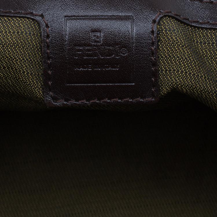 Pre Owned Fendi Tobacco Zucca Small Tote Bag