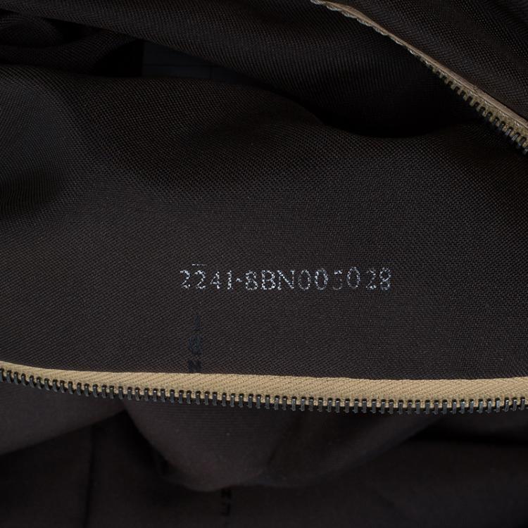 Pre Owned Fendi Brown Zucchino Canvas Boston Bag