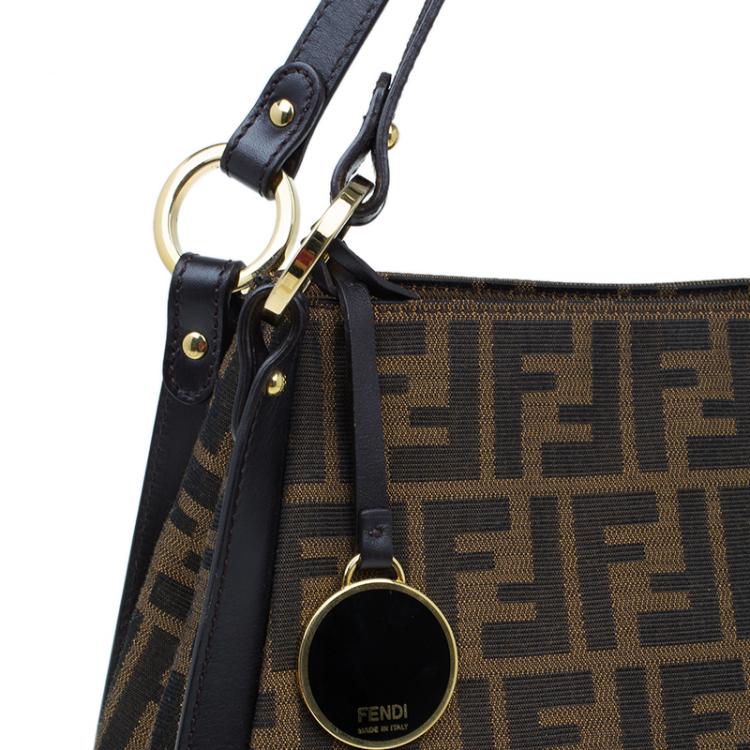Pre Owned Fendi Brown Zucca Canvas Shoulder Bag