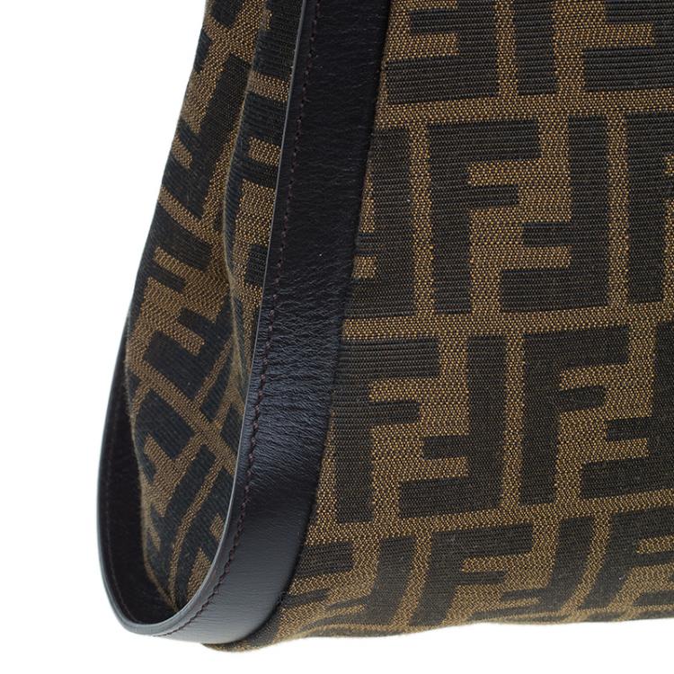 Pre Owned Fendi Brown Zucca Canvas Shoulder Bag