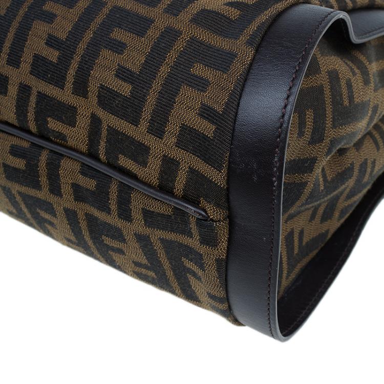 Pre Owned Fendi Brown Zucca Canvas Shoulder Bag