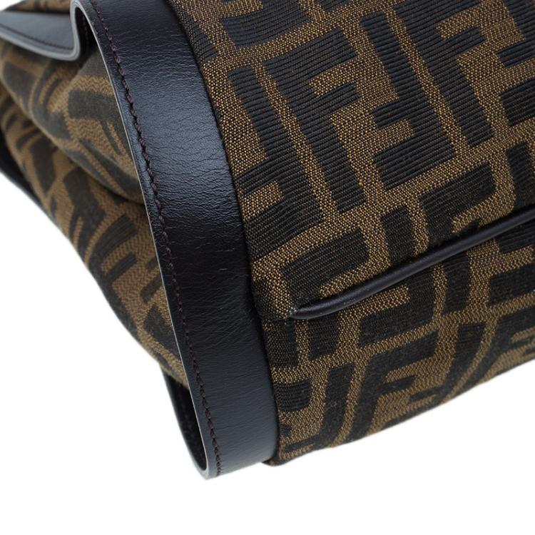 Pre Owned Fendi Brown Zucca Canvas Shoulder Bag