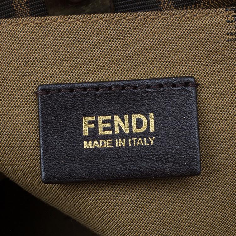 Pre Owned Fendi Brown Zucca Canvas Shoulder Bag