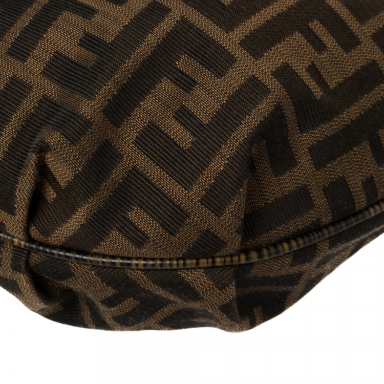 Pre Owned Fendi Tobacco Zucca Canvas Chef Hobo