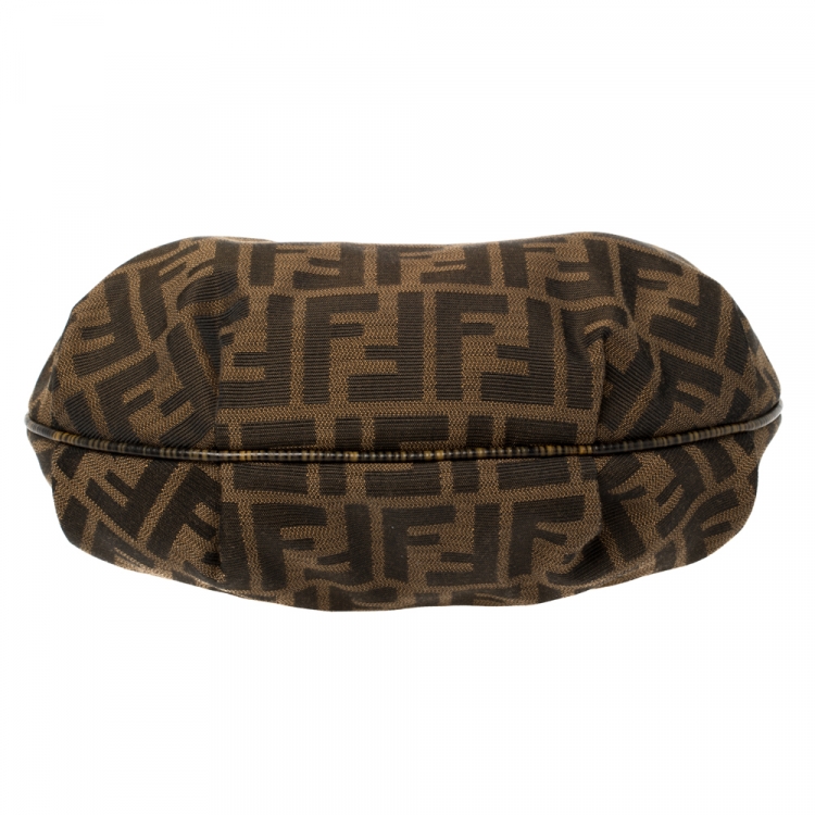 Pre Owned Fendi Tobacco Zucca Canvas Chef Hobo