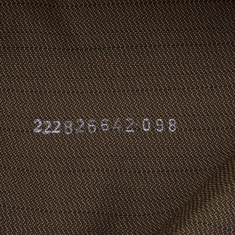 Pre Owned Fendi Brown Zucca Metal Handle Tote Bag