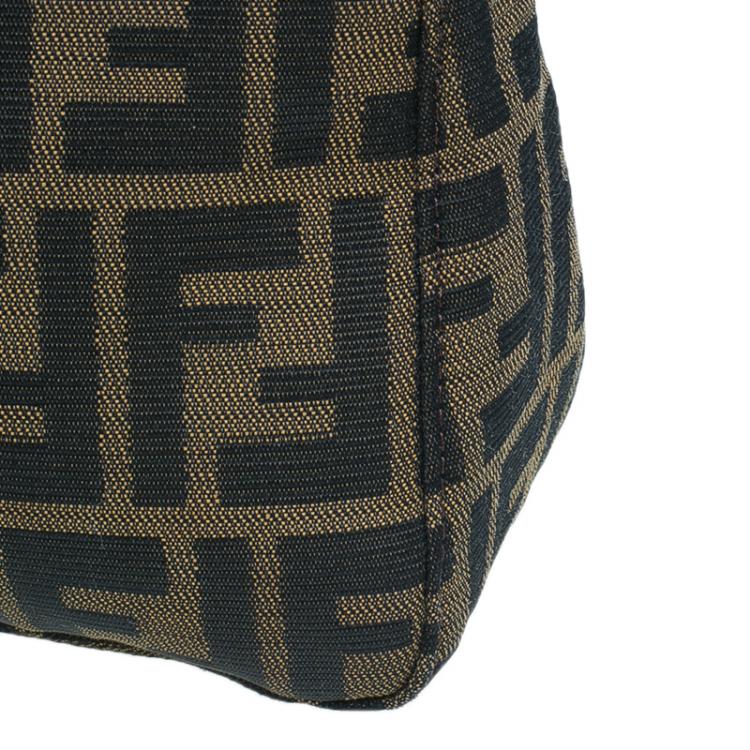 Pre Owned Fendi Brown Tobacco Zucca Long Baguette Shoulder Bag