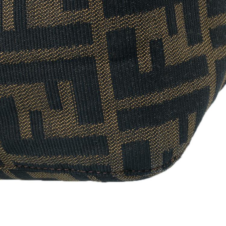 Pre Owned Fendi Brown Tobacco Zucca Long Baguette Shoulder Bag