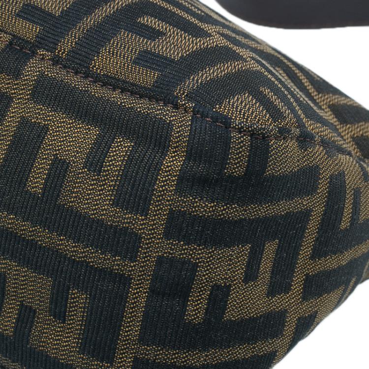Pre Owned Fendi Brown Tobacco Zucca Long Baguette Shoulder Bag