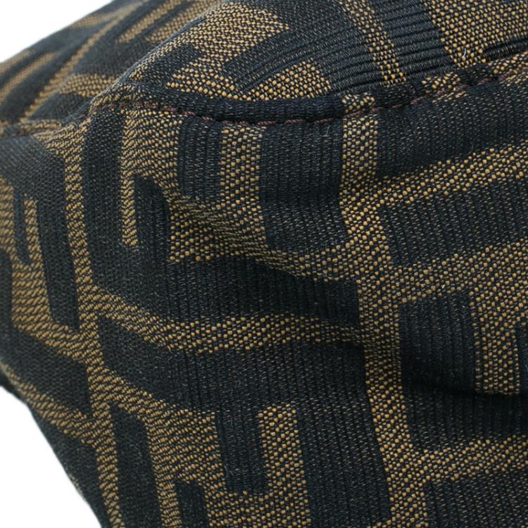 Pre Owned Fendi Brown Tobacco Zucca Long Baguette Shoulder Bag