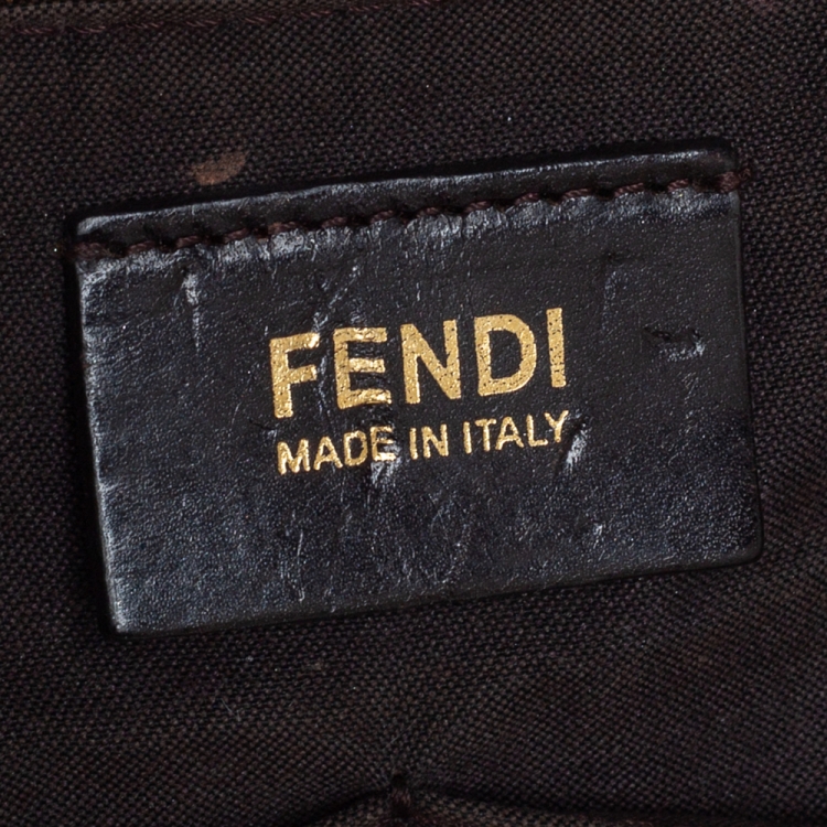 مملوكة مسبقًا Fendi Tobacco Zucca Canvas and Leather Flap Crossbody Bag