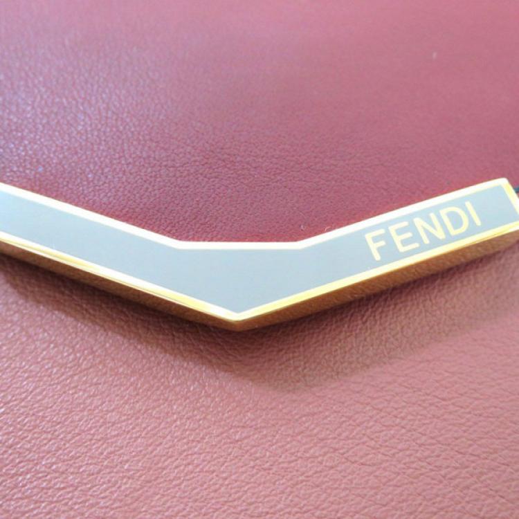 Pre Owned Fendi Multiclolor Envelope Clutch