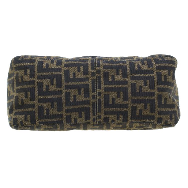 Pre Owned Fendi Brown Tobacco Zucca Mama Baguette