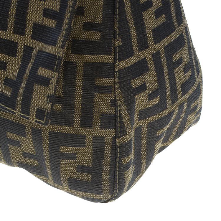 Pre Owned Fendi Brown Tobacco Zucca Mama Baguette