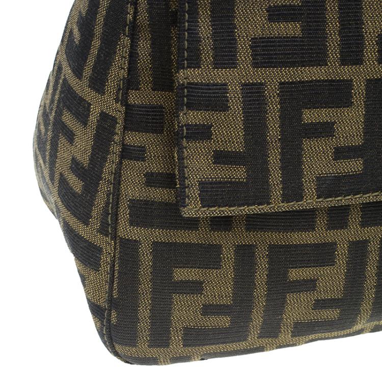 Pre Owned Fendi Brown Tobacco Zucca Mama Baguette