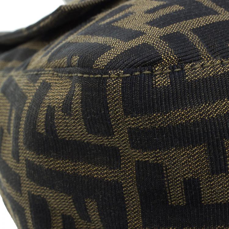 Pre Owned Fendi Brown Tobacco Zucca Mama Baguette