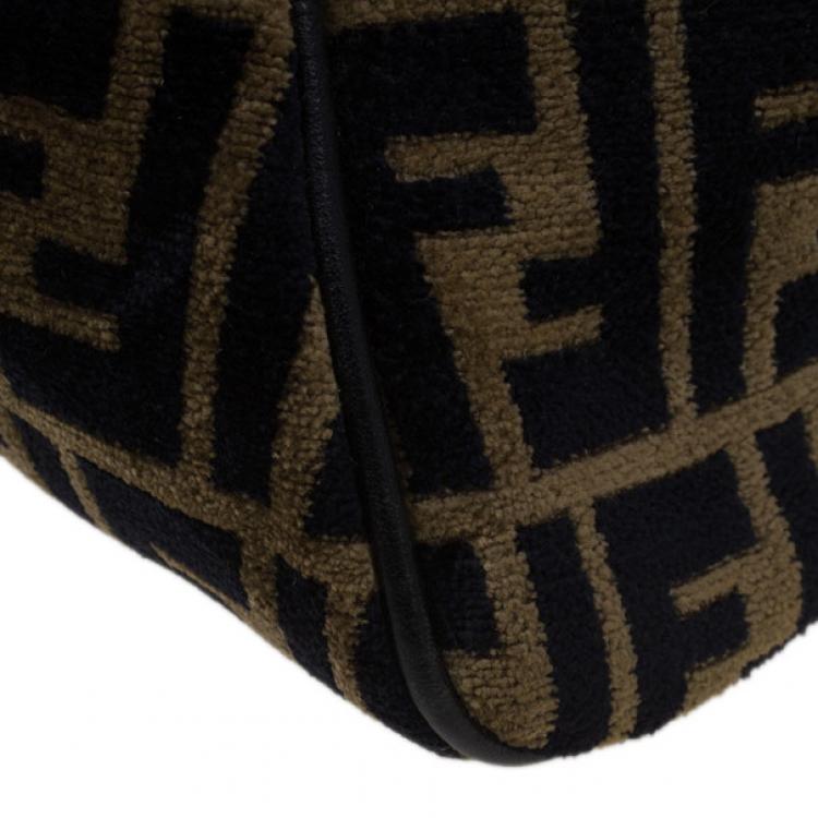 Pre Owned Fendi Velour Zucca De Jour Tote