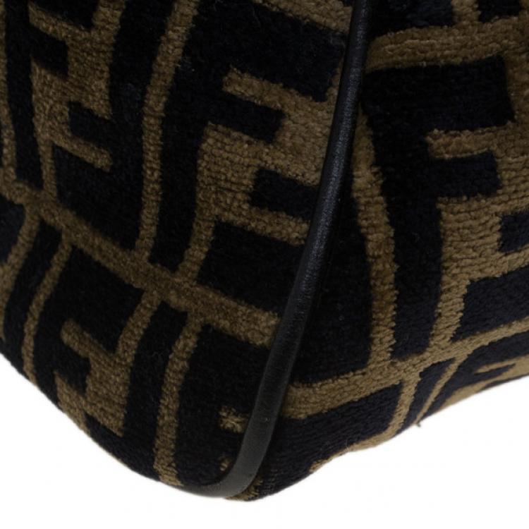 Pre Owned Fendi Velour Zucca De Jour Tote