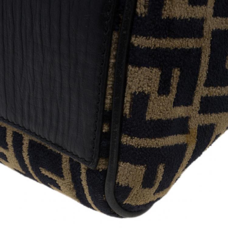 Pre Owned Fendi Velour Zucca De Jour Tote