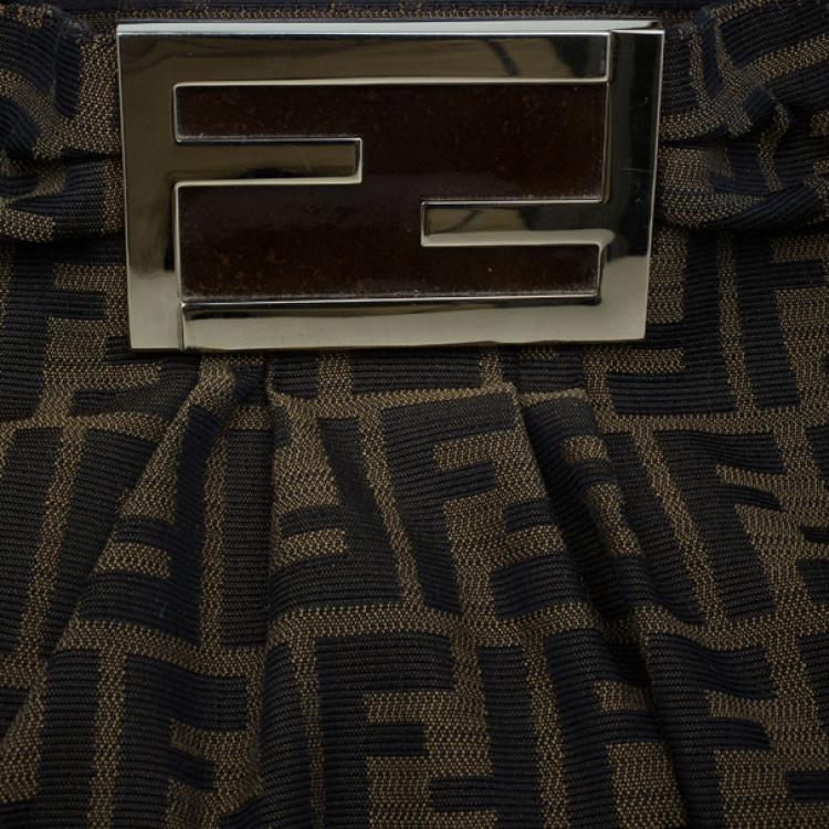 Pre Owned Fendi Zucca Monogram Canvas Mia Tote