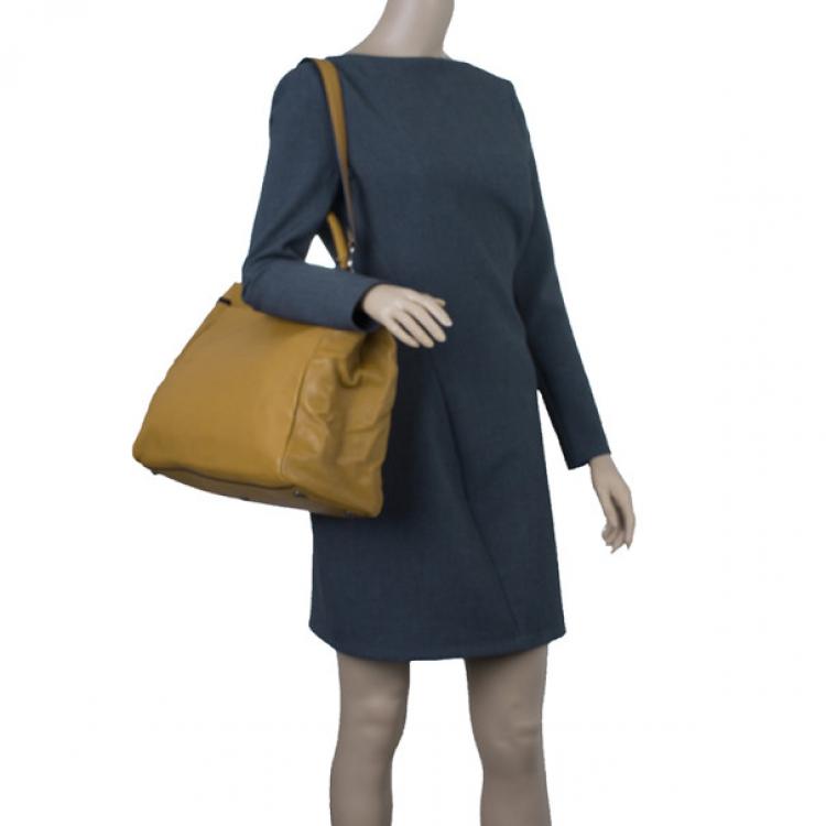 Pre Owned Fendi Brown Large Peekaboo Tote