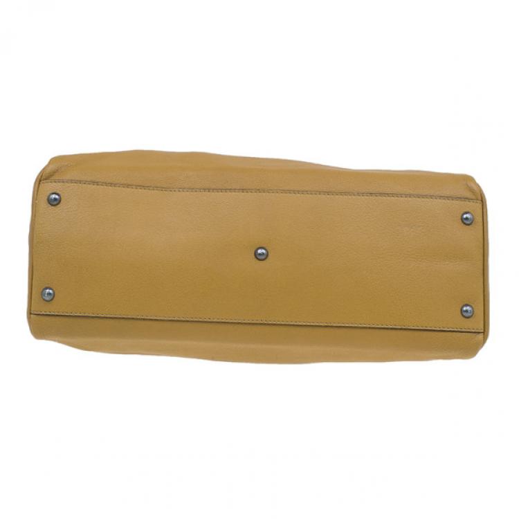 Pre Owned Fendi Brown Large Peekaboo Tote