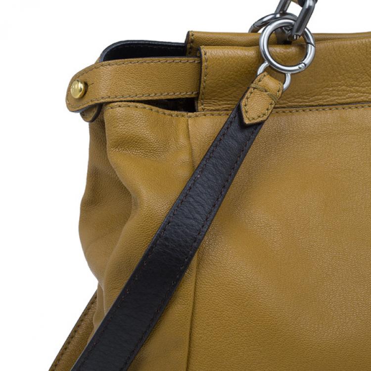 Pre Owned Fendi Brown Large Peekaboo Tote