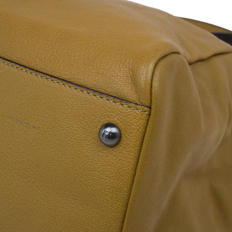 Pre Owned Fendi Brown Large Peekaboo Tote