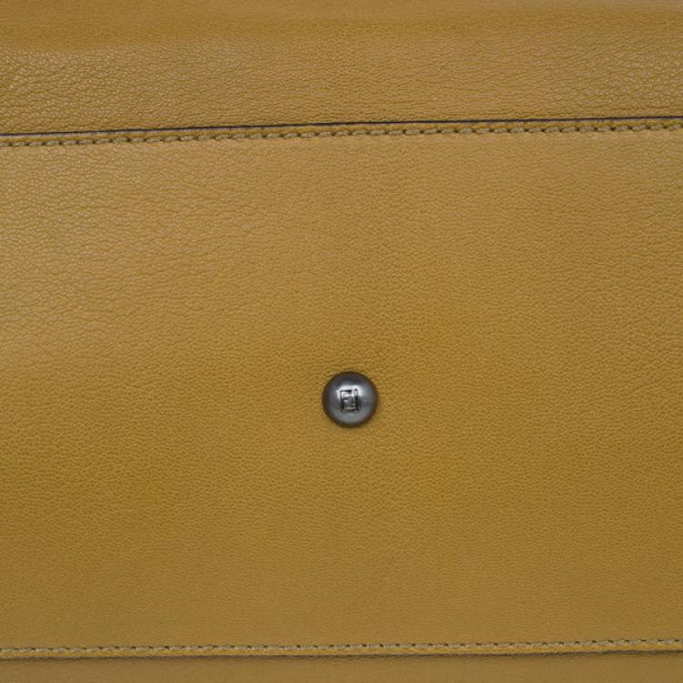 Pre Owned Fendi Brown Large Peekaboo Tote