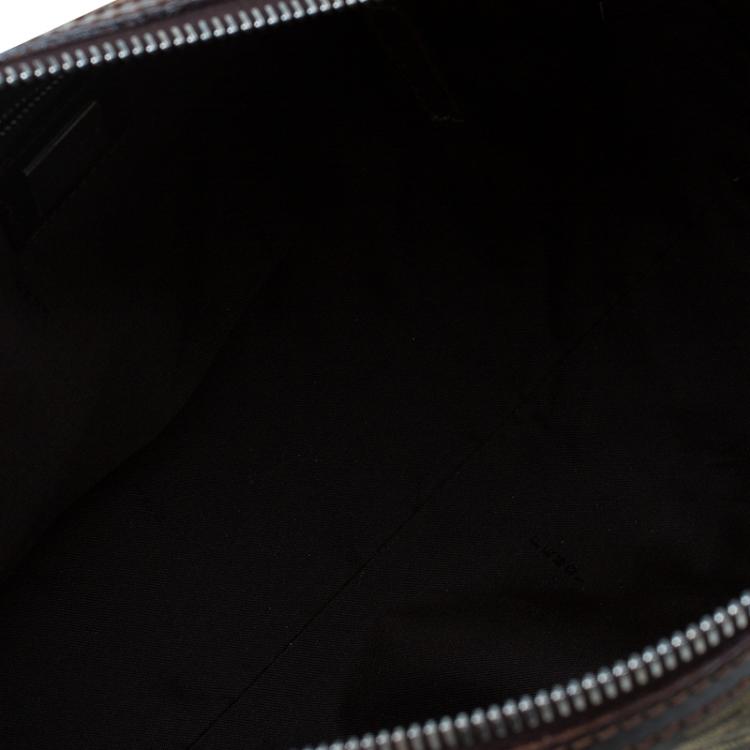 Pre Owned Fendi Tobacco Zucca Canvas Boston Bag